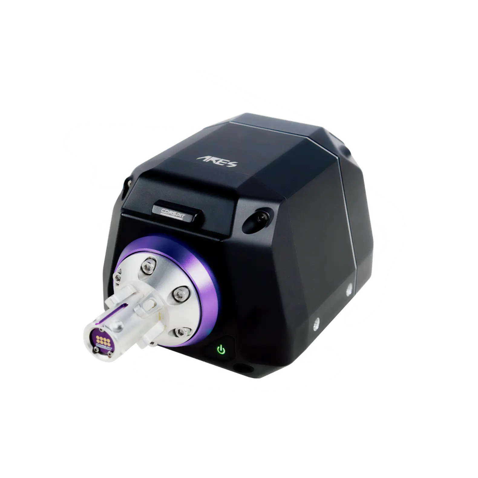 Conspit Ares 12Nm direct drive wheel base front view
