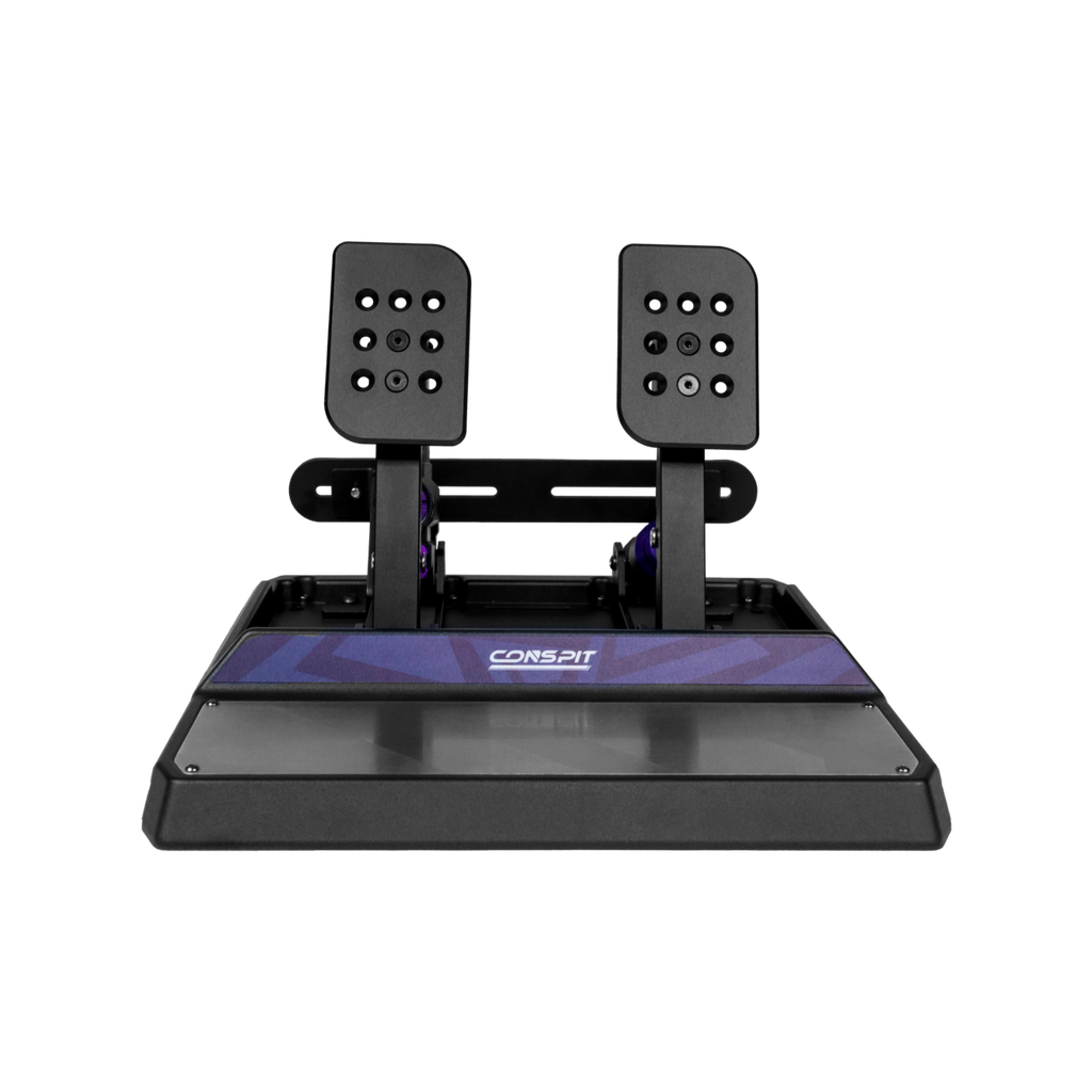Conspit CPP Apex sim racing pedal set side profile view