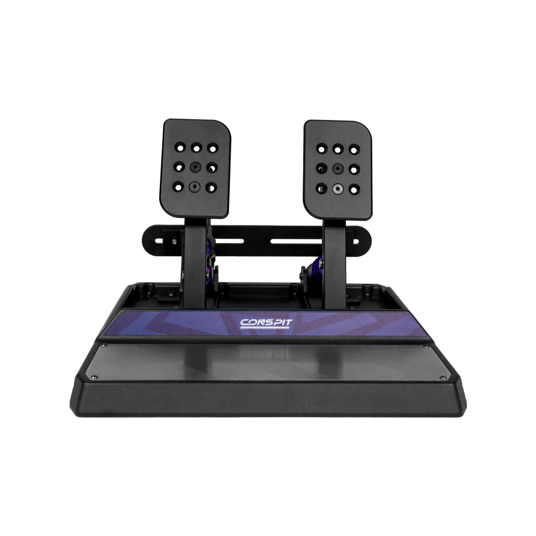 Conspit CPP Apex sim racing pedal set side profile view