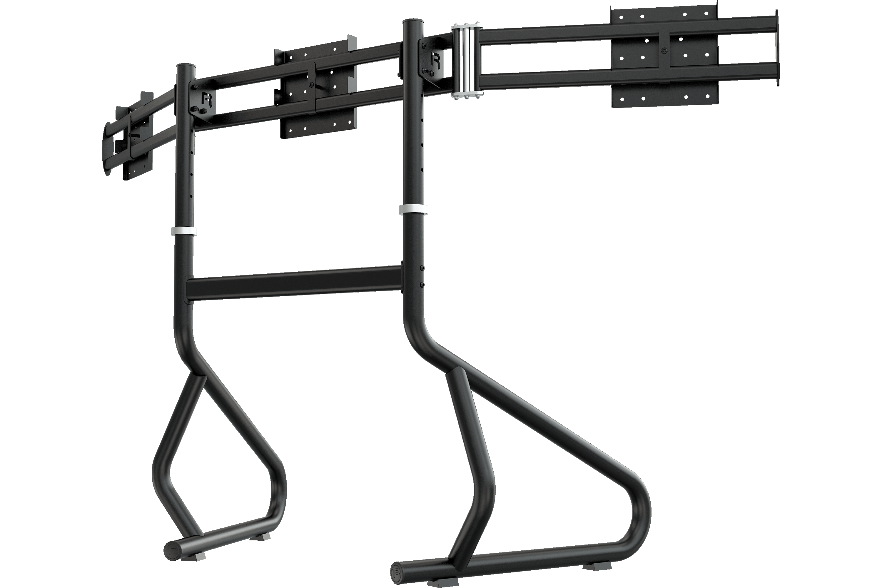 Freestanding Dual Monitor Stand - Supports up to 80" Display