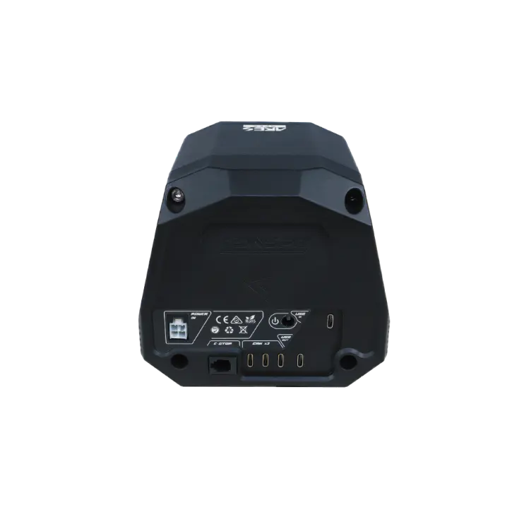 Conspit Ares Apex wheel base – rear ports and connections
