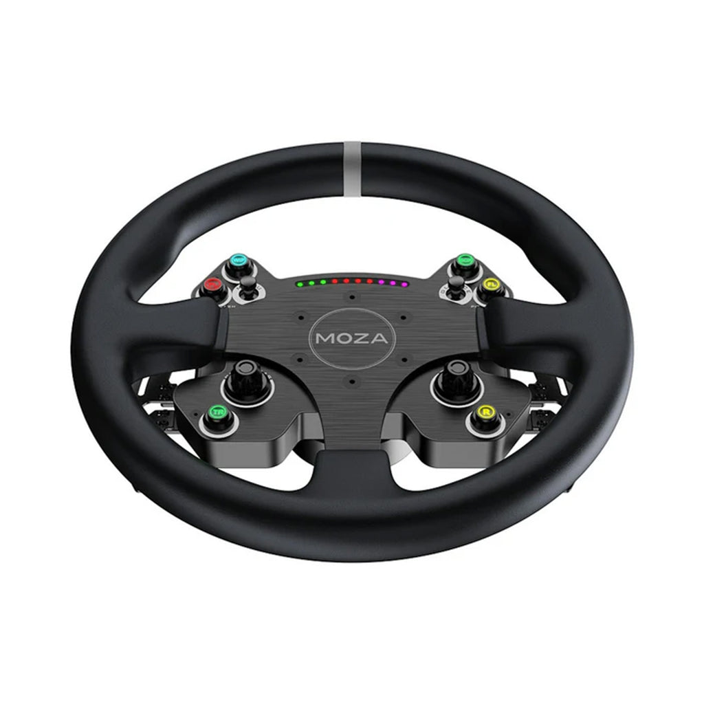 MOZA CS V2P steering wheel button detail and grips sim racing
