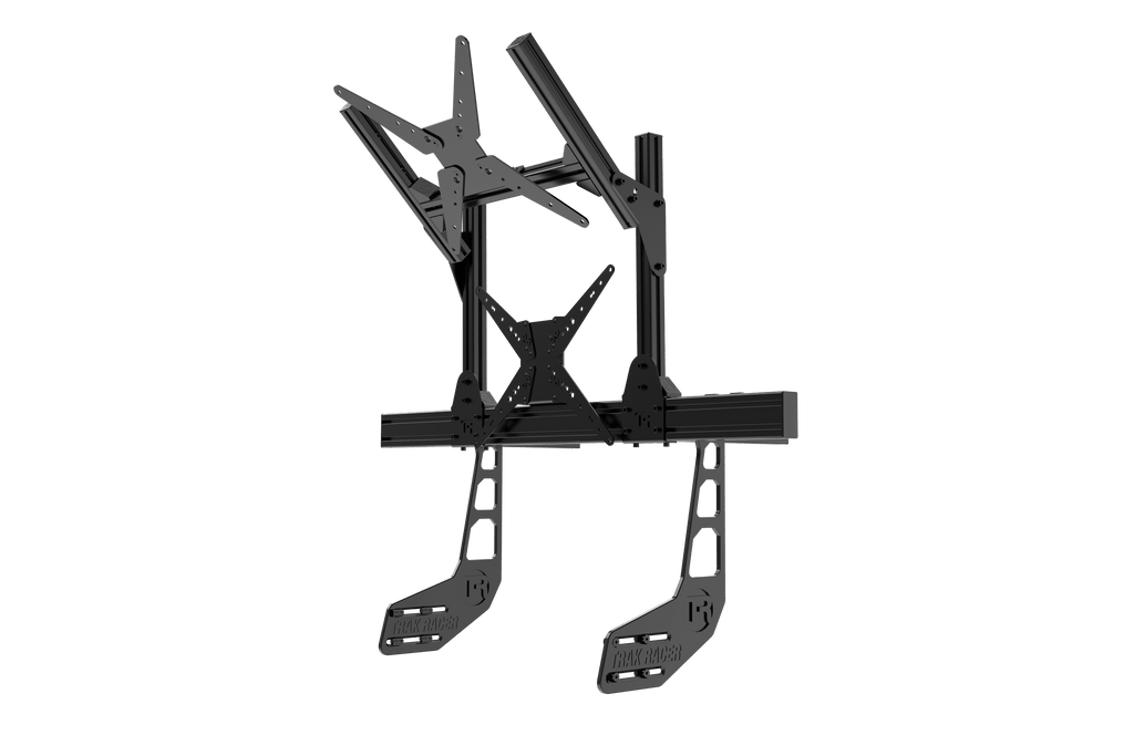 Cockpit-Mounted Dual Monitor Stand - Supports up to 80" Display