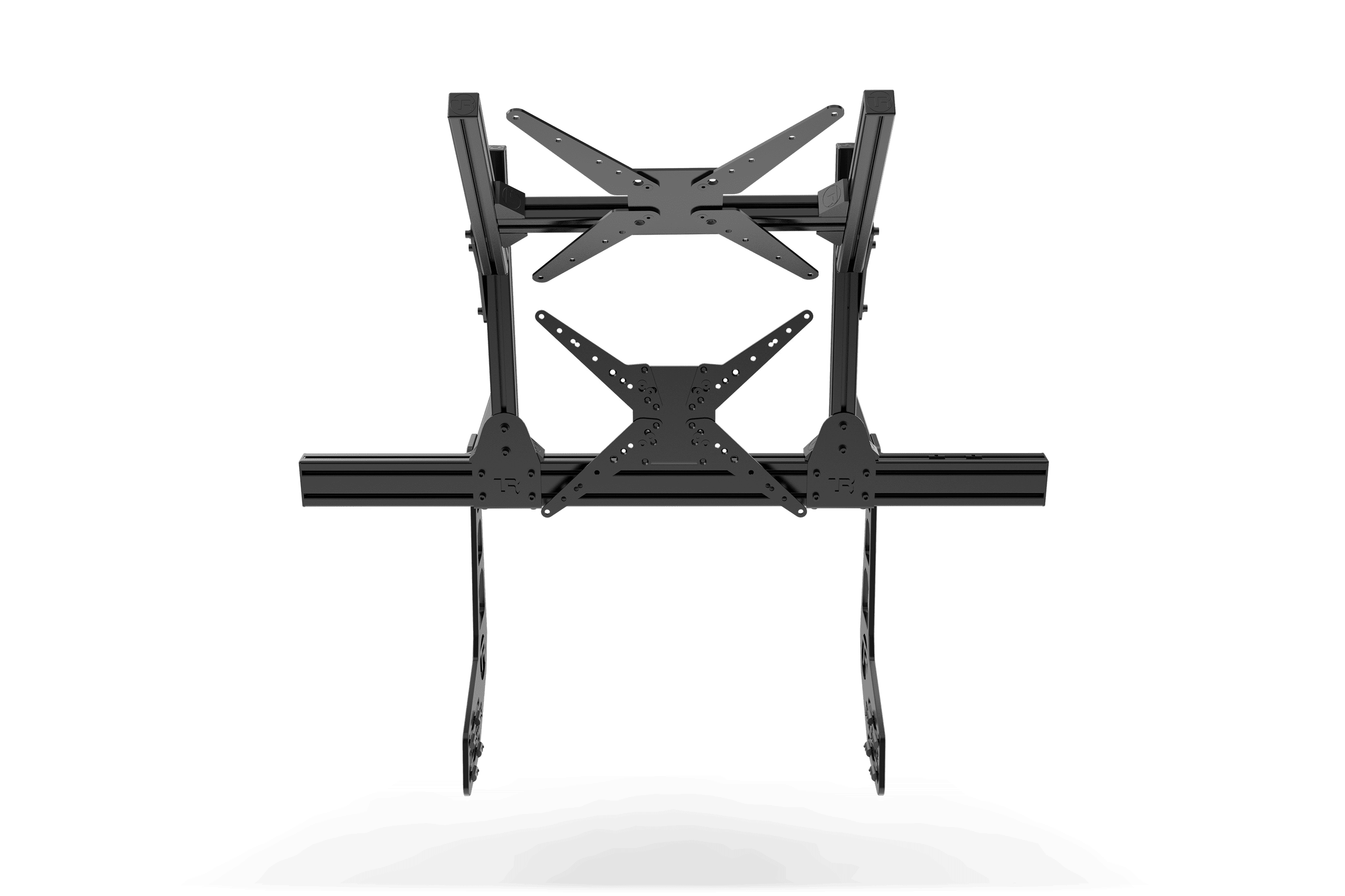 Cockpit-Mounted Dual Monitor Stand - Supports up to 80" Display