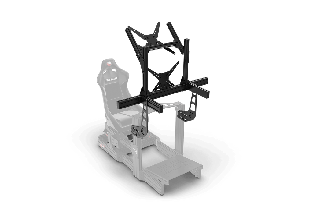 Cockpit-Mounted Dual Monitor Stand - Supports up to 80" Display