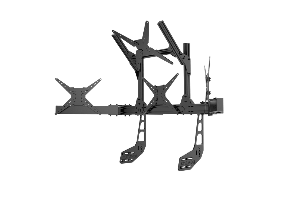Cockpit-Mounted Quad Monitor Stand - Supports up to 45" Displays