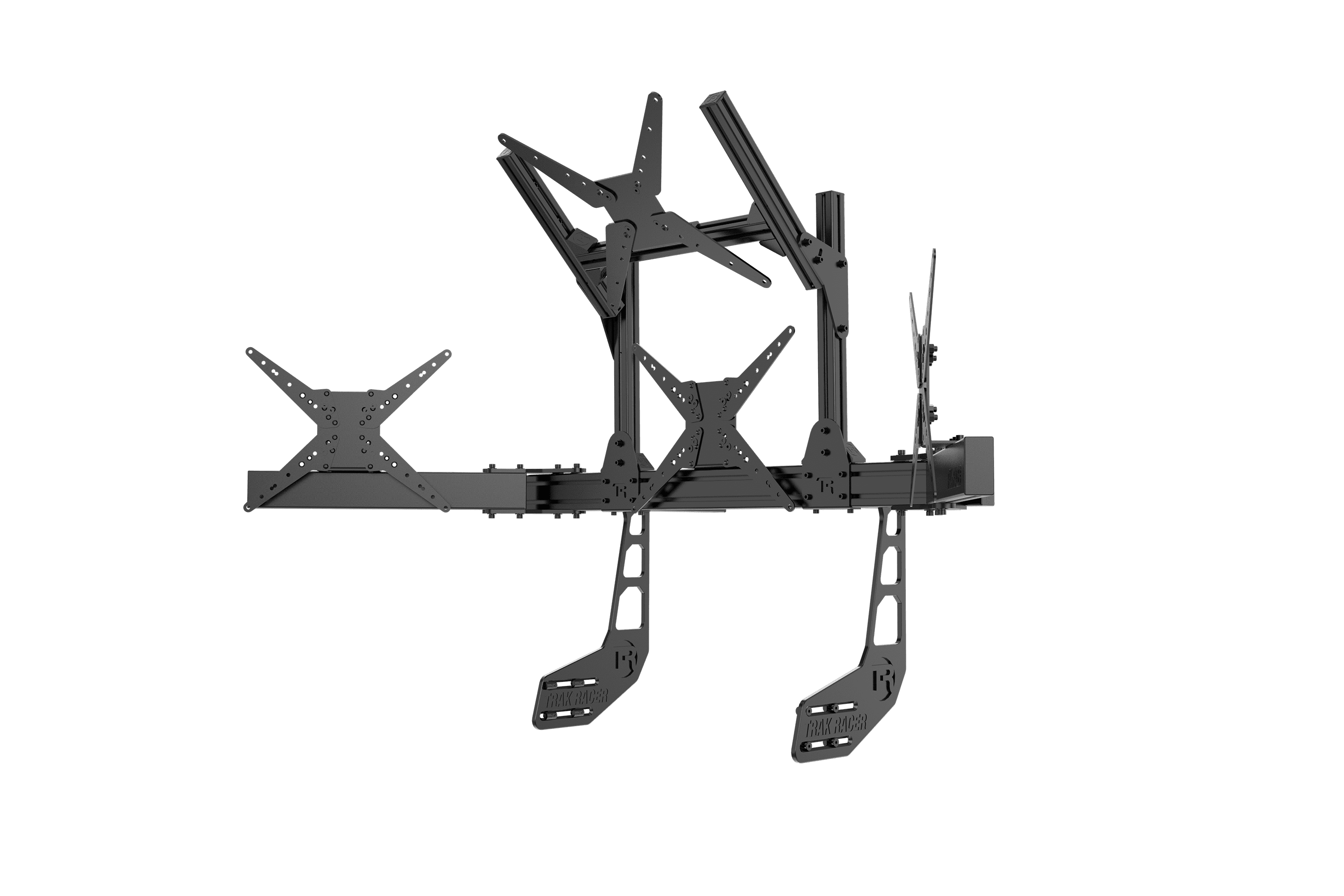 Cockpit-Mounted Quad Monitor Stand - Supports up to 45" Displays