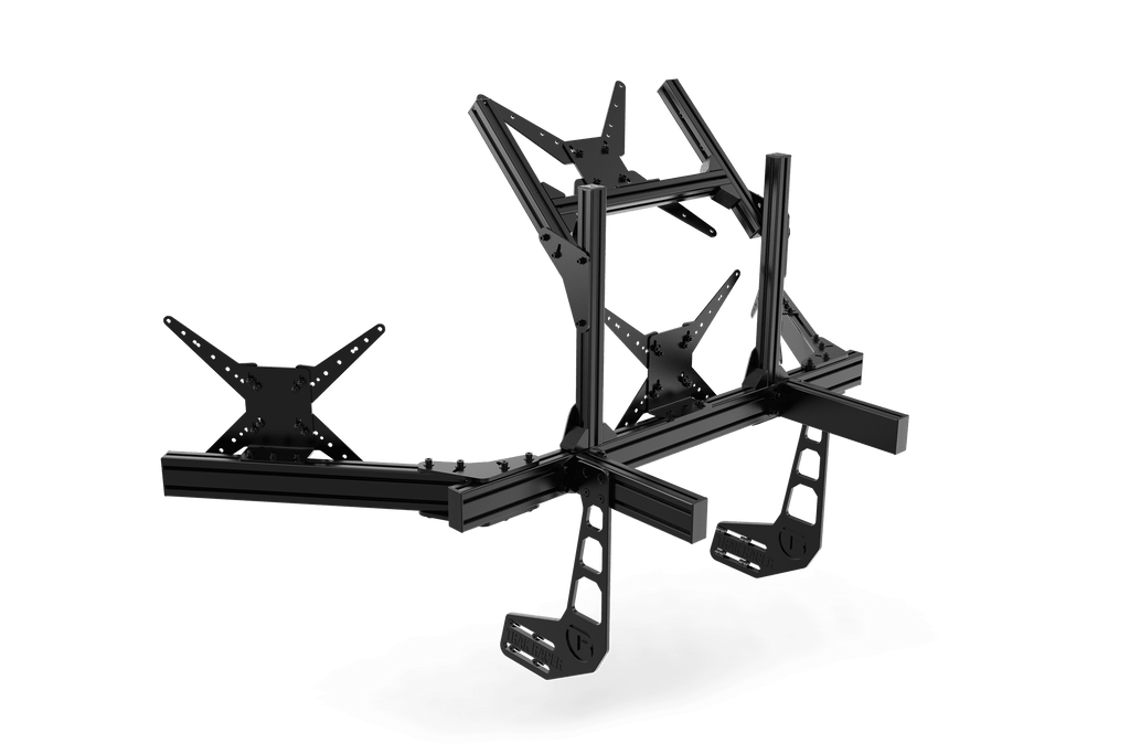 Cockpit-Mounted Quad Monitor Stand - Supports up to 45" Displays