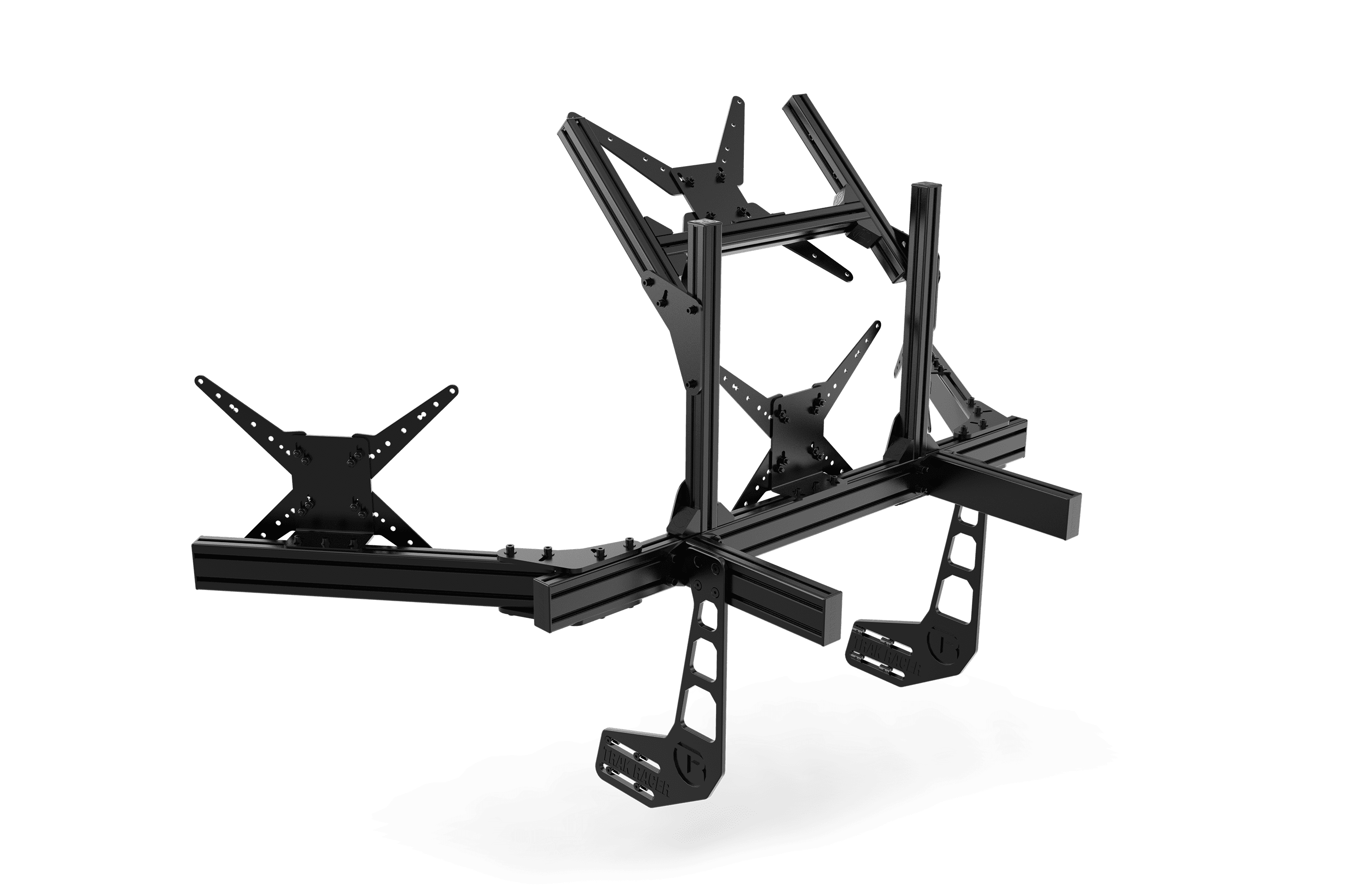 Cockpit-Mounted Quad Monitor Stand - Supports up to 45" Displays