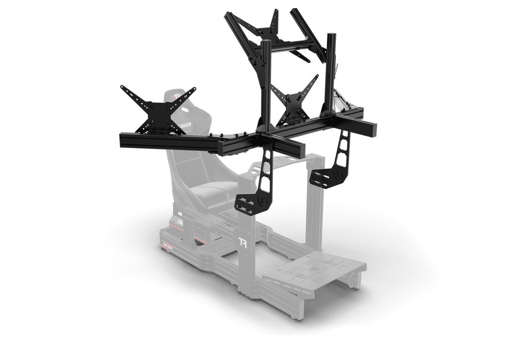 Cockpit-Mounted Quad Monitor Stand - Supports up to 45" Displays