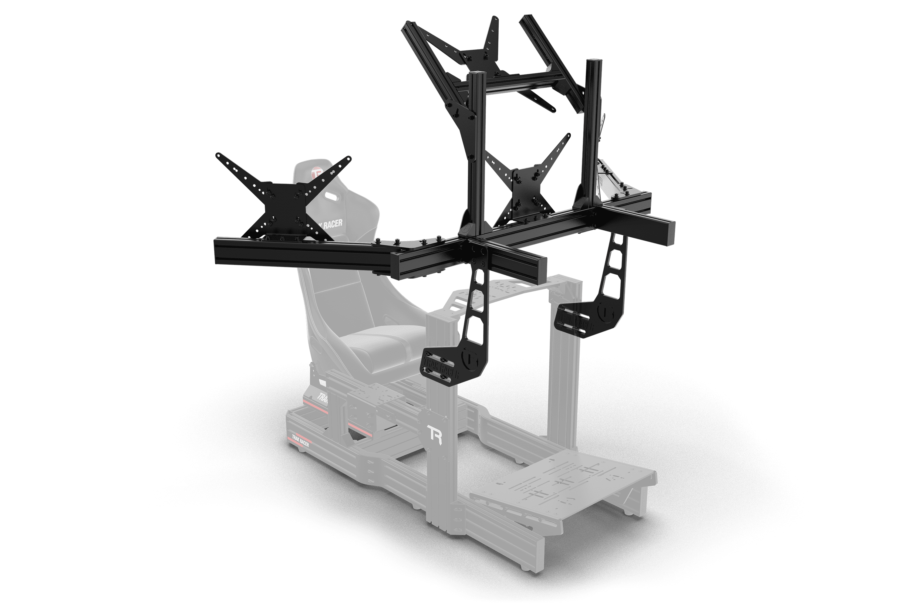Cockpit-Mounted Quad Monitor Stand - Supports up to 45" Displays