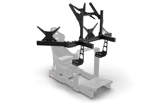 Cockpit-Mounted Quad Monitor Stand - Supports up to 45" Displays