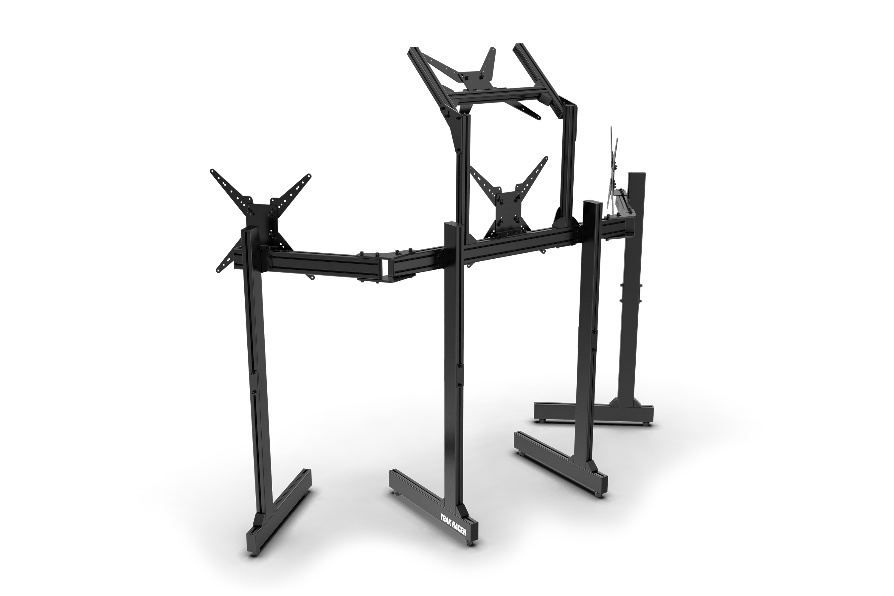 Freestanding Triple (3) Monitor Stand with Extra Leg Supports - Supports up to 55" Displays