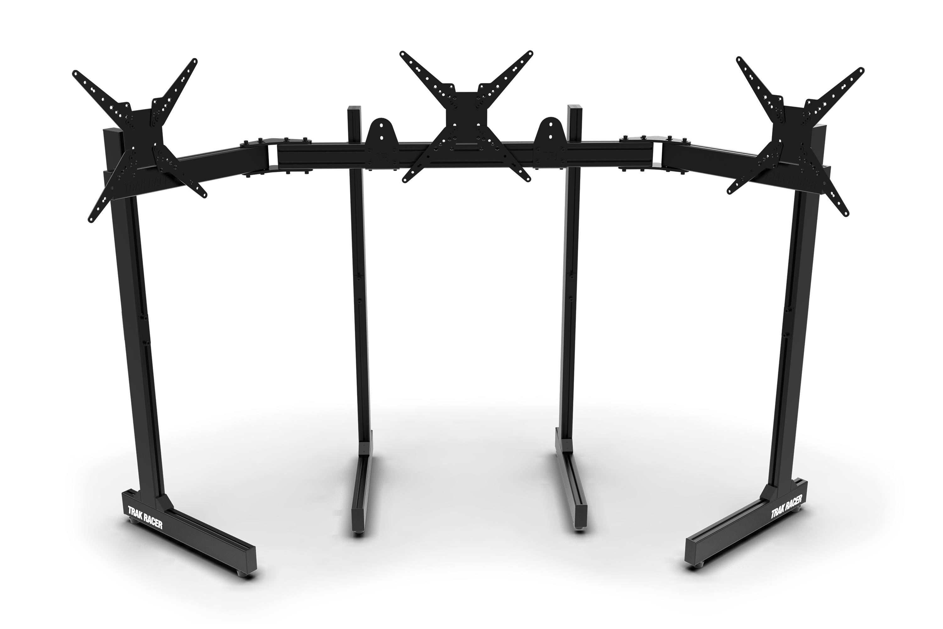 Freestanding Triple (3) Monitor Stand with Extra Leg Supports - Supports up to 55" Displays