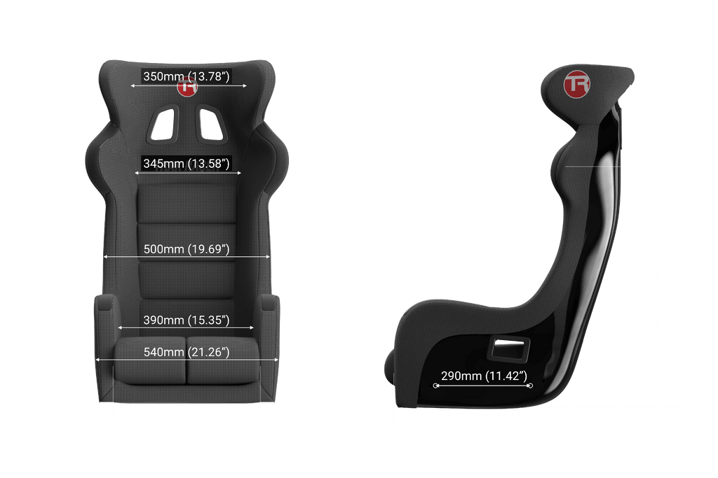 GT Pro Racing Seat - Fiberglass Black