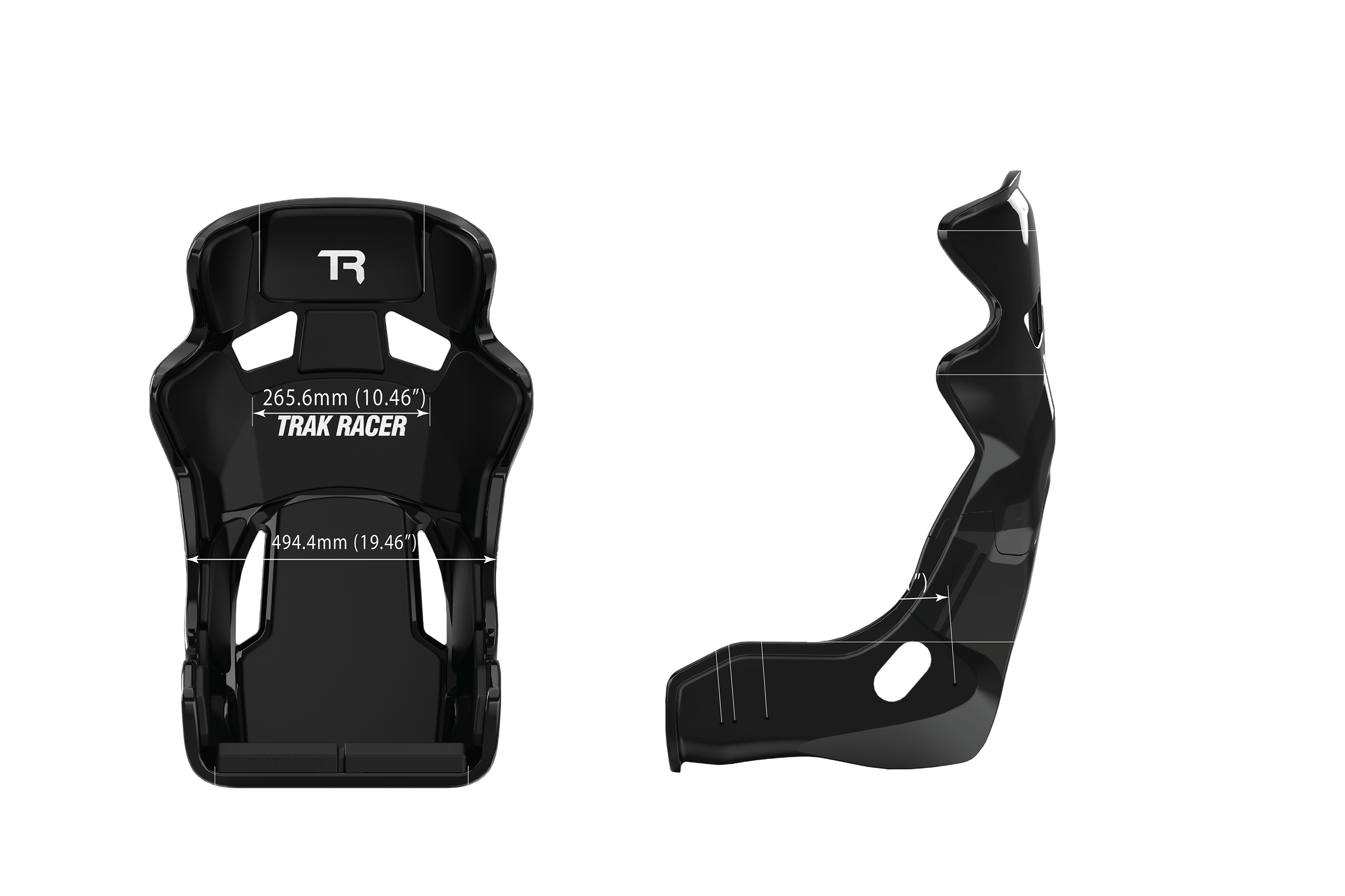 TRS TR Series GT Pro Racing Seat - Fiberglass Black