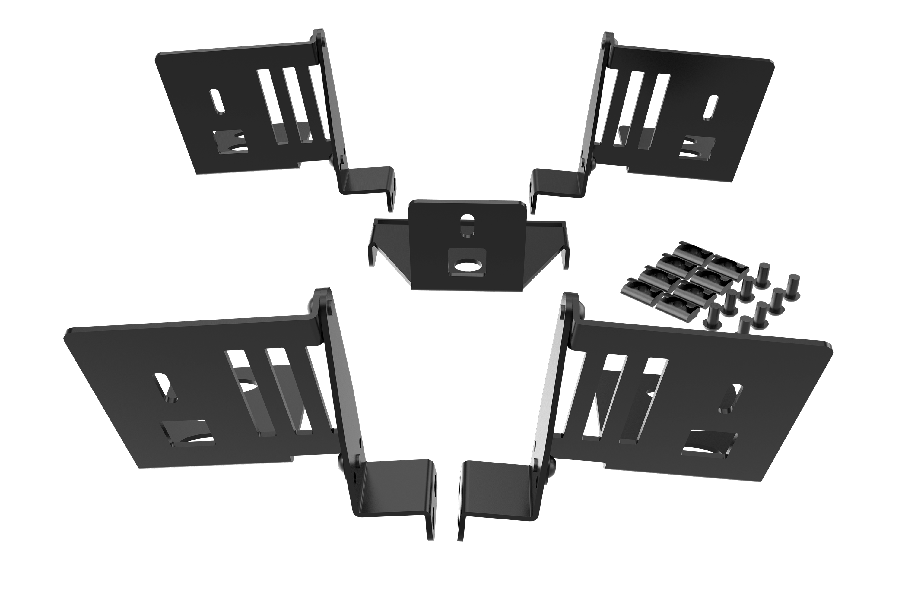 Universal Surround Speaker Mounting Kit for Extruded Aluminum Rigs - set of 5