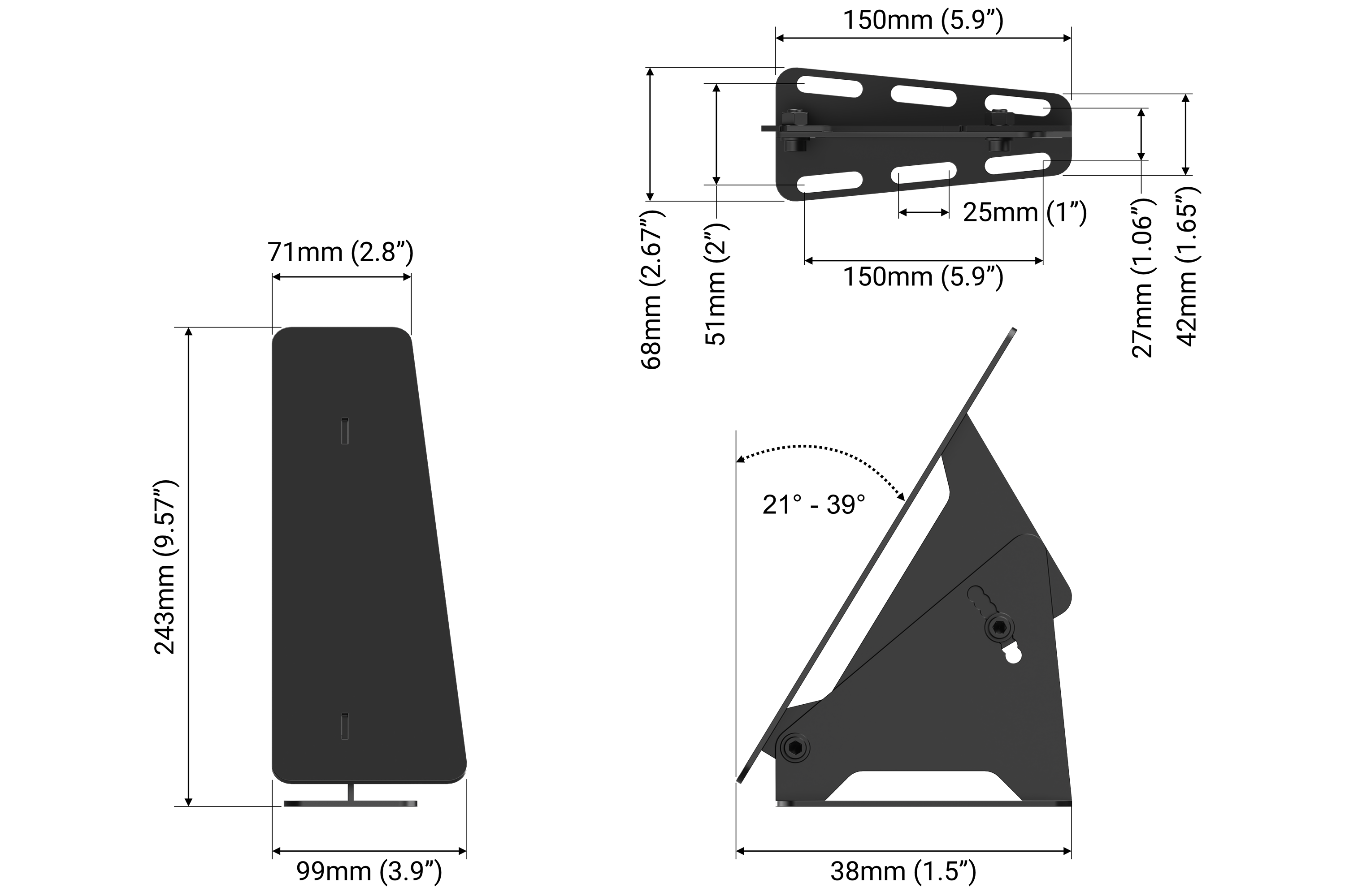 UNIVERSAL SIM RACING FOOT REST