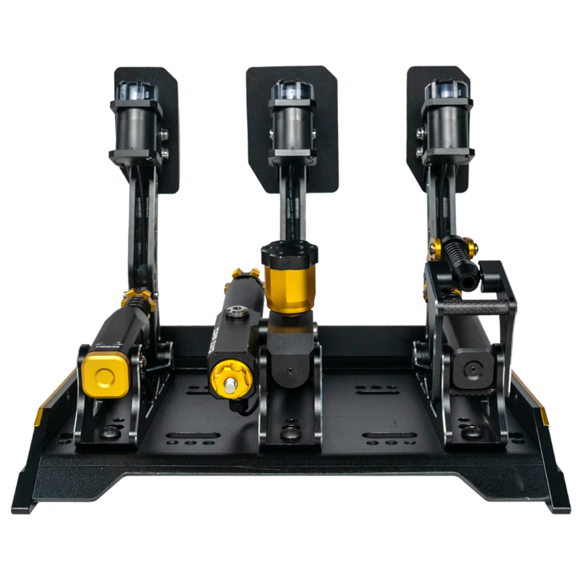 Close-up of Conspit CPP EVO 3 hydraulic brake system and pedal assembly