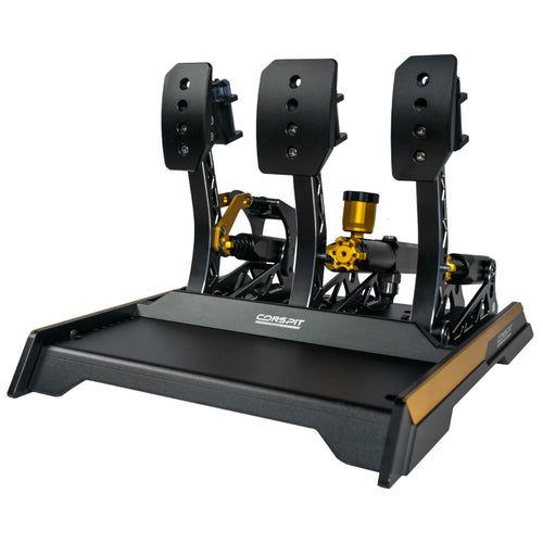 Conspit CPP EVO 3-pedal set sim racing load cell pedals full view