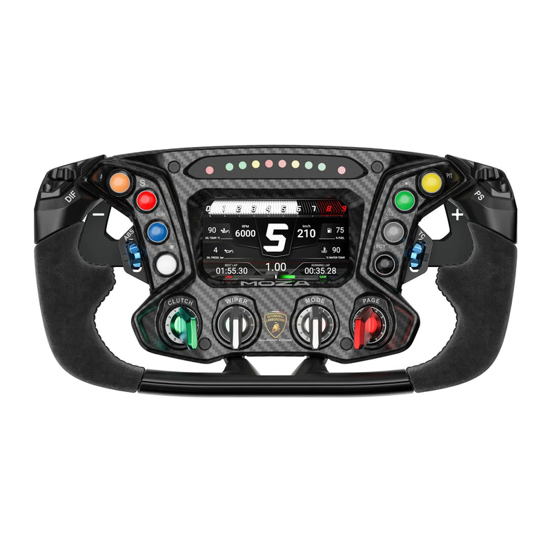 MOZA Lamborghini Squadra sim racing steering wheel front view