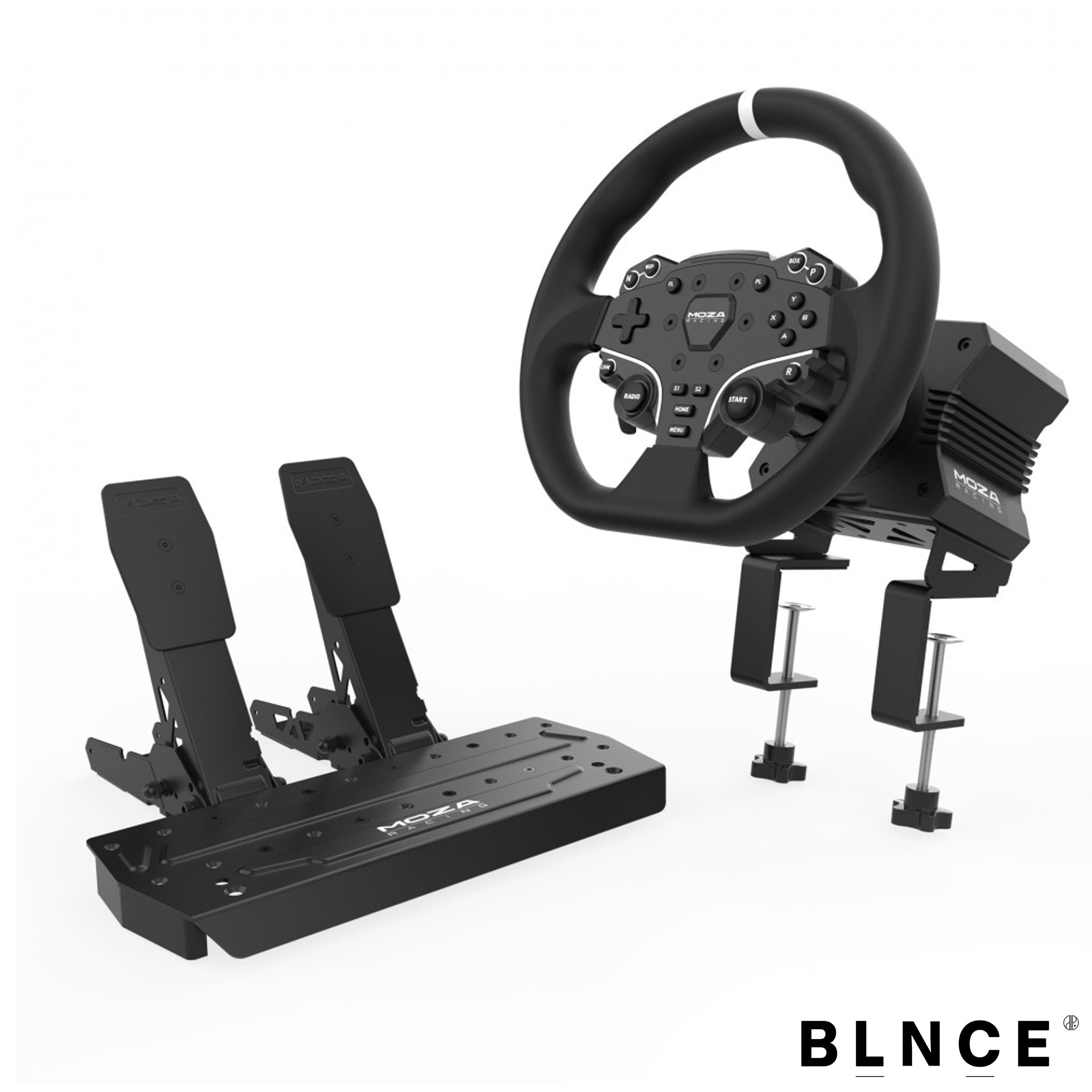 MOZA R5 PC sim racing bundle with steering wheel wheelbase and pedals