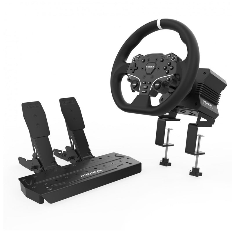 MOZA R5 PC sim racing bundle with steering wheel wheelbase and pedals
