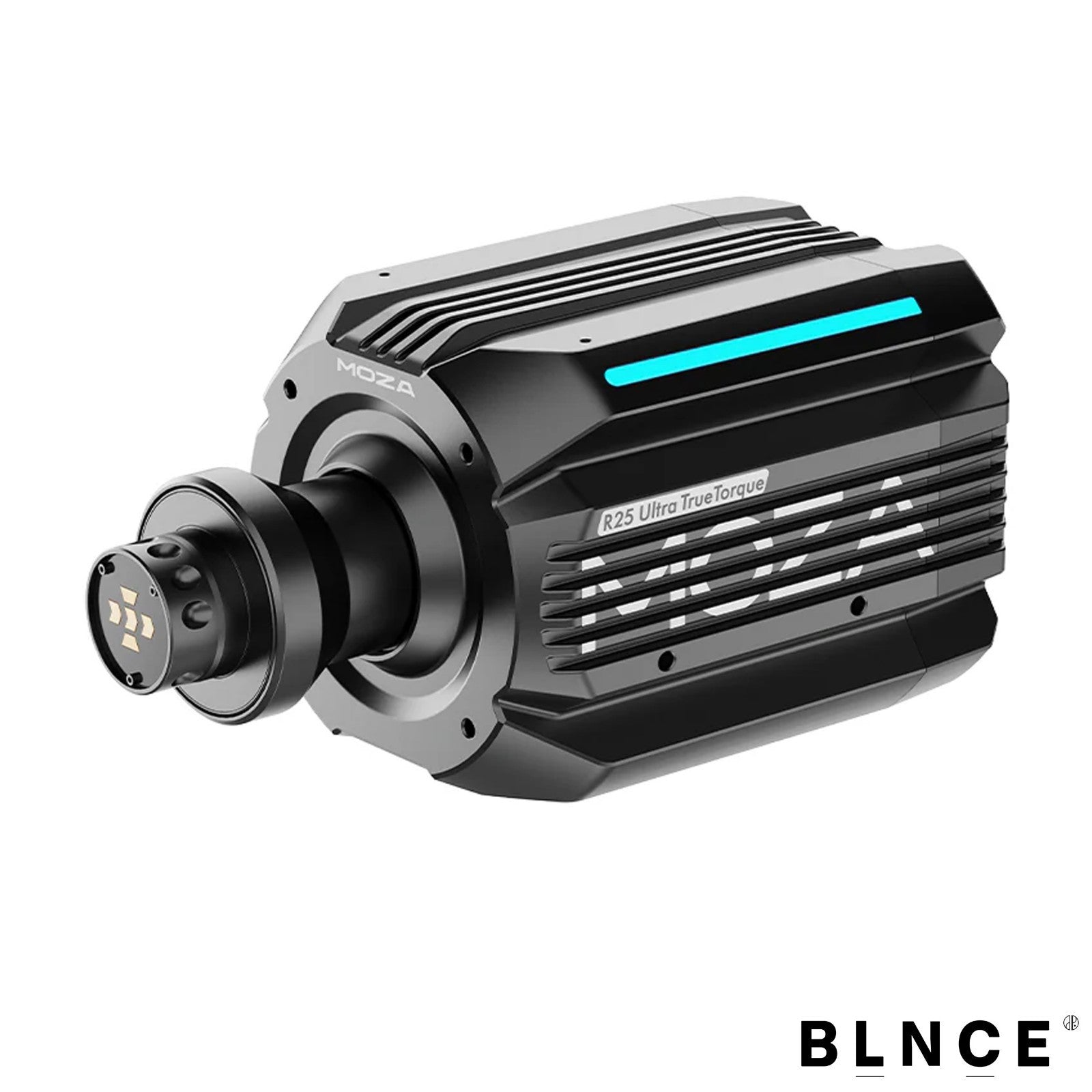 MOZA R25 Ultra 25Nm direct drive wheel base front view sim racing