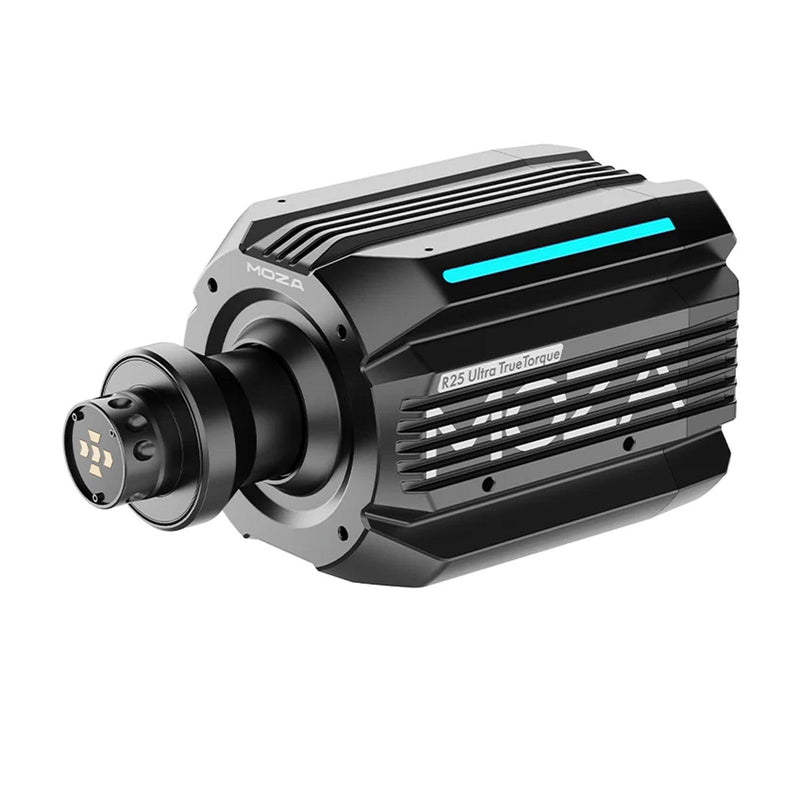 MOZA R25 Ultra 25Nm direct drive wheel base front view sim racing
