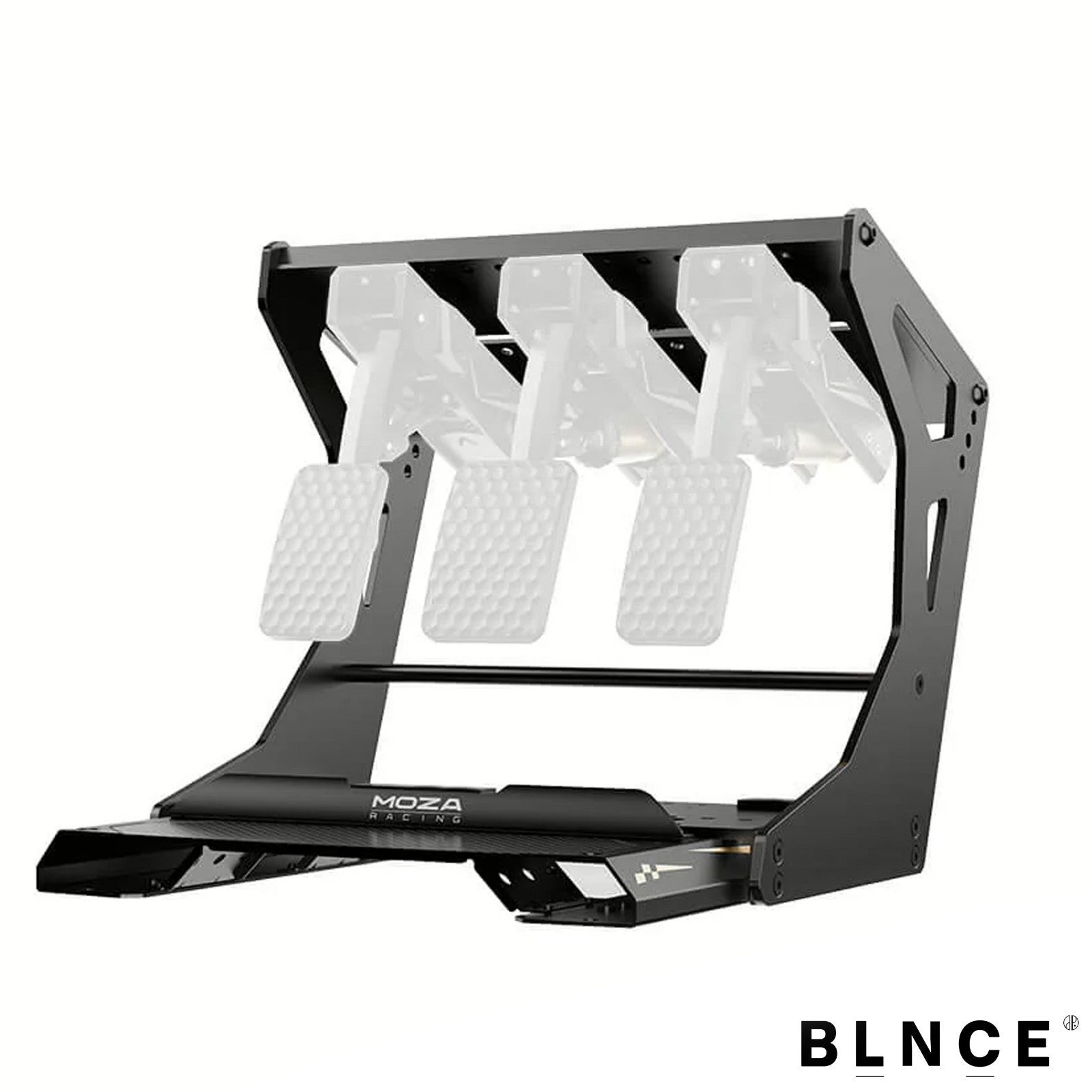 MOZA CRP2 inverted pedal kit installed on MOZA sim racing rig