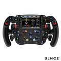 Simagic FX Pro sim racing steering wheel front view with carbon fibre finish