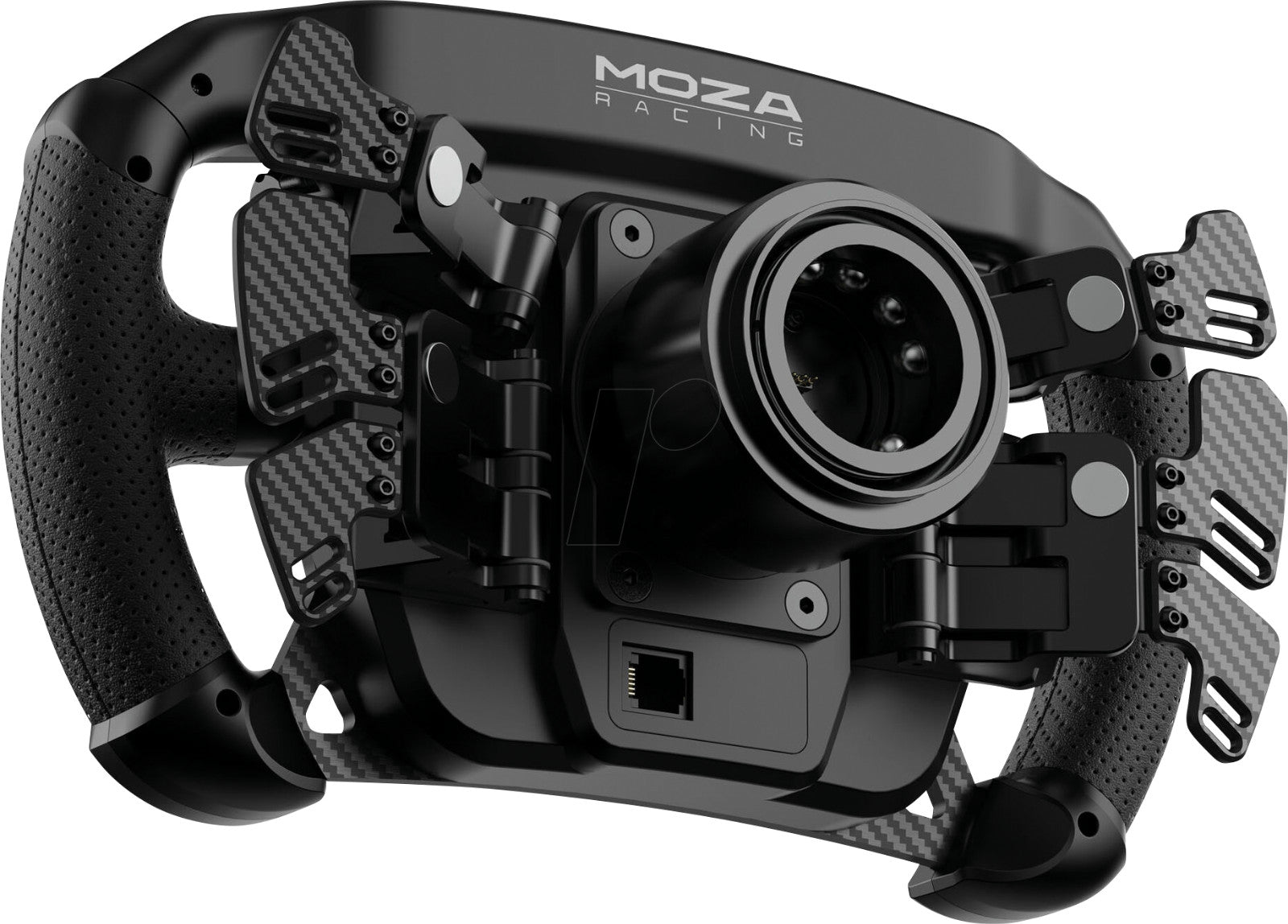 MOZA FSR2 formula sim racing wheel mounted on MOZA R9 wheelbase