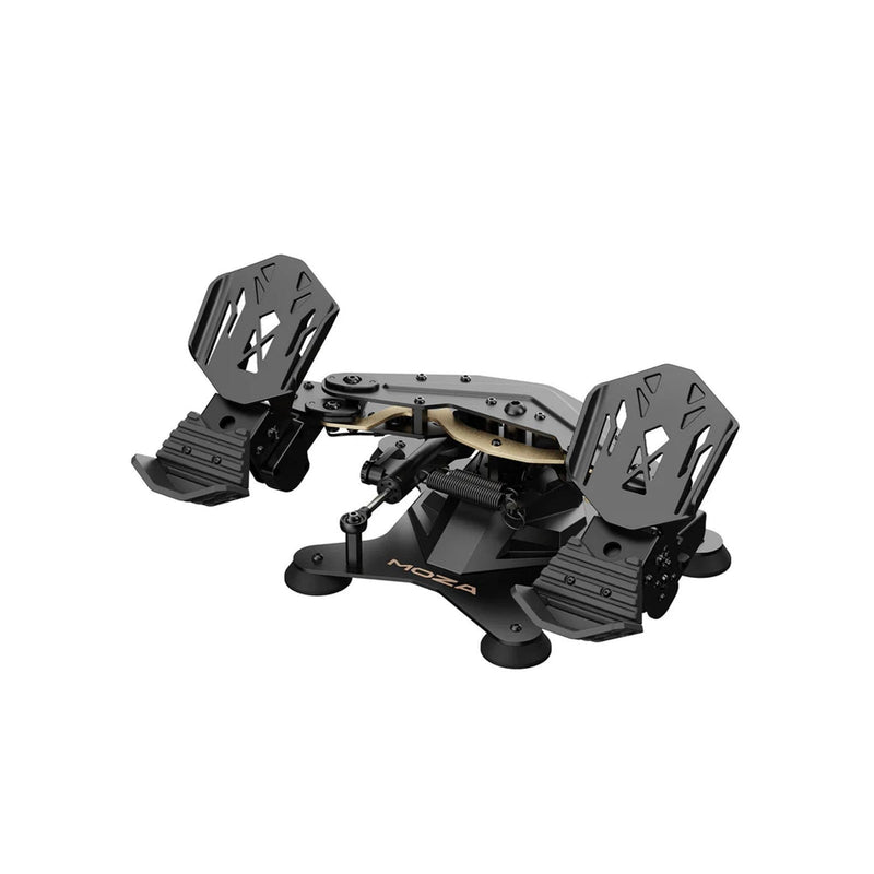 MOZA MRP rudder pedals for flight simulator front view full set